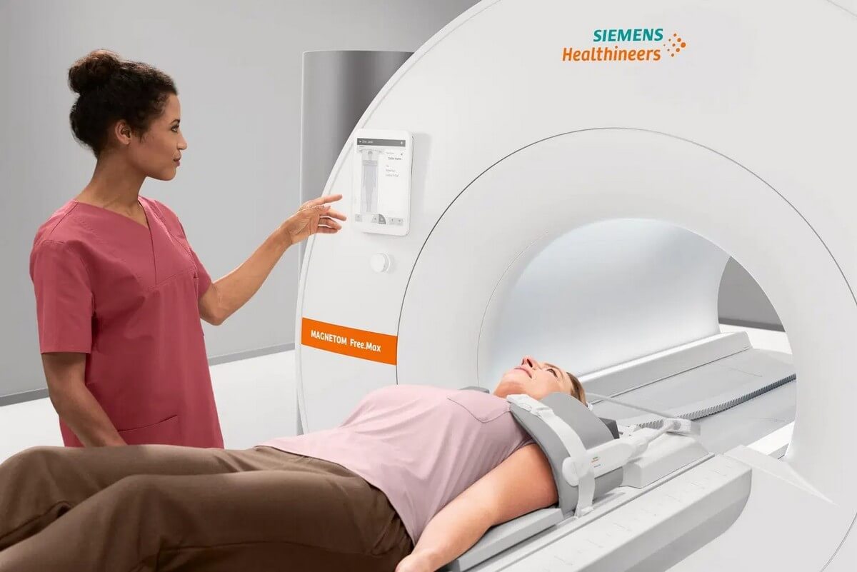 Modern 3T MRI scanner installed in a high-field shielded room with premium Faraday cage construction
