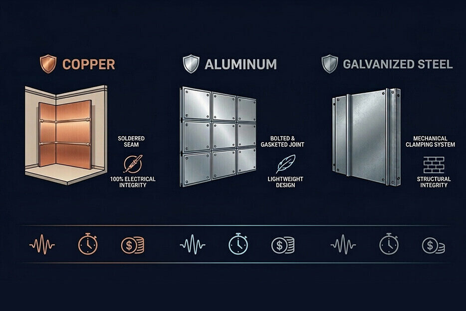 RF shielding materials for MRI rooms